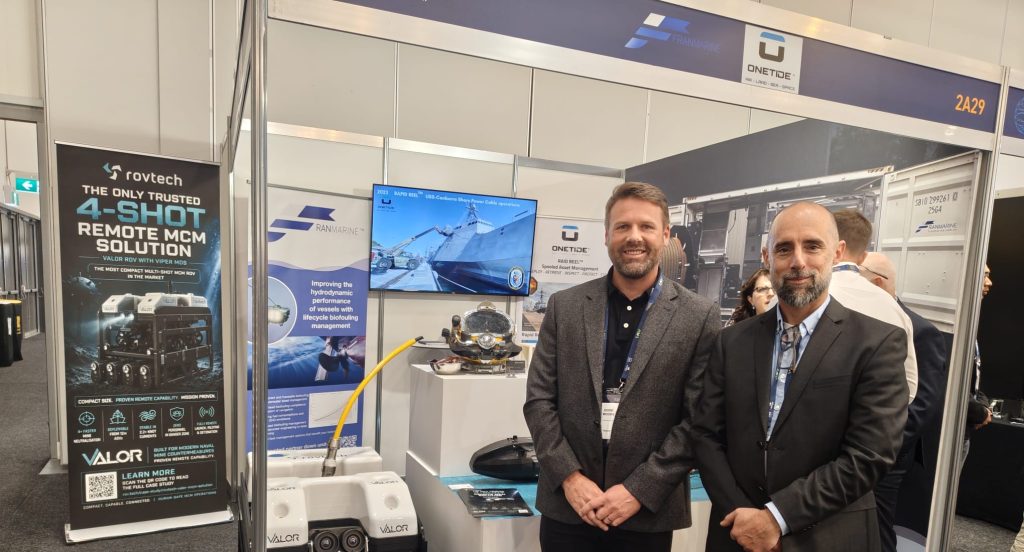 Rovtech Solutions Partner Eddie Moore and Franmarine Biofouling Manager Mat Harvey at IODS 2026, Perth